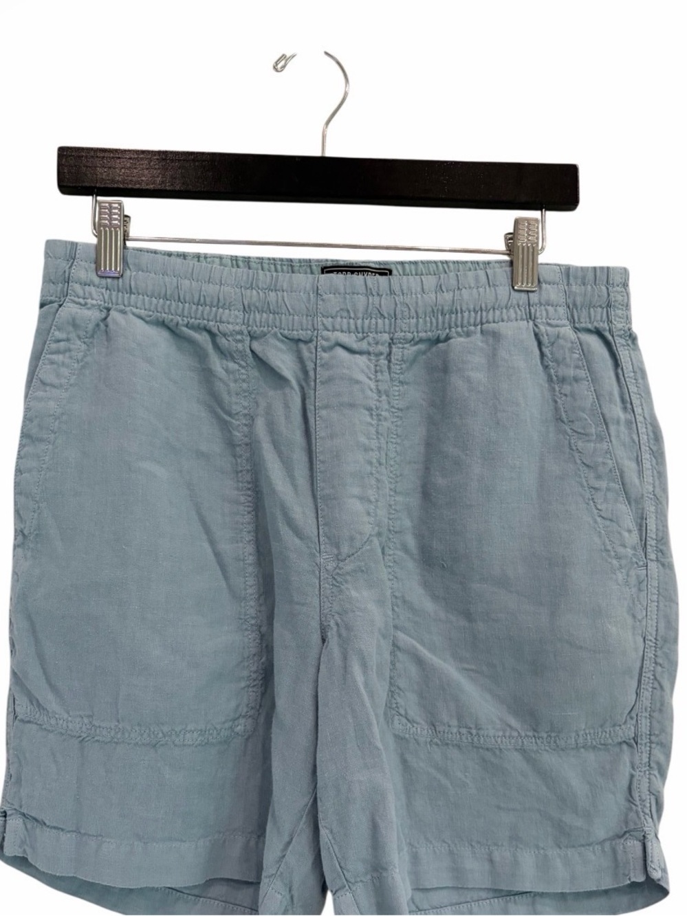 Todd Snyder 100% Linen Pull On Shorts Drawstring Pockets Size Small 6” Inseam